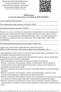 Лицензия МЧС России в области пожарной безопасности